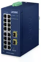 Šakotuvas „Planet Planet IGS-4215-16T2S-U“ valdomas pramoninis L2/L4 16 prievadų 10/100/1000T + 2 prievadų 100/1000X SFP komutatorius su IP30 jungtimi