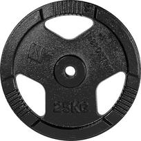 Svorio diskas INSPORTLINE Hamerton Black 25 kg, 30 mm