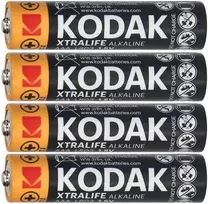 Baterie „Kodak XTRALIFE“ šarminės AAA LR03 baterijos, 4 vnt. folijos