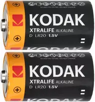 Baterie Kodak XTRALIFE šarminės KD-2 LR20 baterijos, 2 vnt.