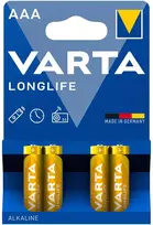 Bateria VARTA LR03 Longlife baterijos, 4 vnt./blisterinėje pakuotėje.