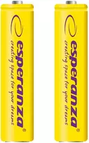 EZA101Y Esperanza įkraunamos Ni-MH AAA 1000mAh baterijos, 2 vnt., geltonos