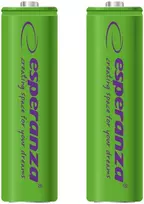 EZA103G Esperanza įkraunamos Ni-MH AA 2000mAh baterijos, 2 vnt. žalios