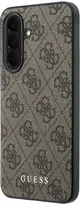Guess PU 4G Metal Classic Logo dėklas skirtas Samsung Galaxy A37 rudos spalvos