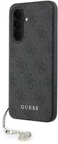 Guess 4G Charm dėklas skirtas Samsung Galaxy A37 juodos spalvos