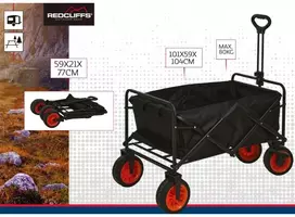 DIDELIS SULANKSTOMAS TURISTINIS PAPLŪDIMIO VEŽIMĖLIS SU RANKENA REDCLIFFS 940320