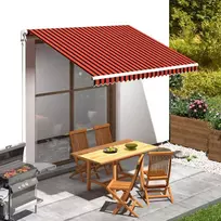 Markizės pakaitinis audinys Oranžinė ir ruda 350 x 250 cm