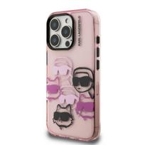 Dėklas telefonui rožinis su piešiniais iPhone 16 Pro Max Karl Lagerfeld