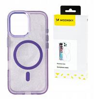 Dėklas su blizgučiais ir MagSafe Samsung Galaxy S25 Ultra – violetinis