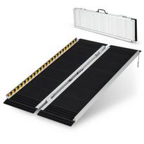 Costway 122 x 74 cm neįgaliųjų vežimėlių rampa, nešiojama ir neslystanti sulankstoma rampa iki 272 kg apkrovos aliuminio