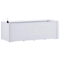 Lovelis，Gėlių dėžė，Gėlių vazonas su savaiminio laistymo sistema, baltas, 100x43x33cm CFE36536