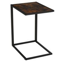 Šoninis C formos staliukas Kavos staliukas Kavos staliukas Stovimas staliukas Metalas MDF Rustic-brown 40.6 x 50.8 X 64.2 cm