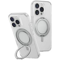 Uniq Swivix 360° besisukantis dėklas su stovu iPhone 16 Pro – skaidrus