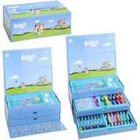 Spalvų piešimo rinkinys - Bluey - 52 dalys - Akvareliniai pieštukai - Pieštukai - Piešimo knygelės