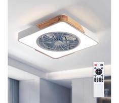 Brilagi - reguliuojamas LED šviestuvas su ventiliatoriumi LED/38W/230V 50 cm balta/ąžuolas + nuotolinis pultas