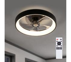 Brilagi - dimeriuojamas LED lubų ventiliatorius LED/34W/230V skersmuo 50 cm juodas + nuotolinio valdymo pultelis