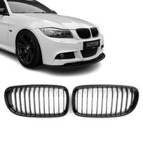 Priekinės Grotelės, komplektas skirtas BMW E90 / E91 LCI (08-11), juodos blizgios