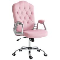 Biuro kėdė, Ergonomiška supamoji kėdė, reguliuojamo aukščio, keliamoji galia 120 kg, rožinė
