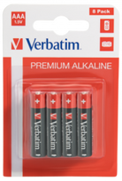 Verbatim AAA Premium Alkaline Batteries, 8-Pack, 1.5V