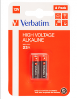 Verbatim MN21 23A High Voltage Alkaline Batteries, 12V, 2-Pack