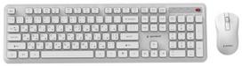 Gembird Keyboard and mouse desktop set Slim Pro Business wireless RU White