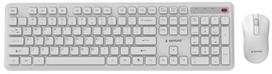 Gembird Keyboard and mouse desktop set Slim Pro Business wireless US White