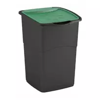 Curver Koral Bin 47L, black/green garbage bin