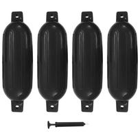 Valties bortų apsaugos 4vnt juodos spalvos 585x165cm PVC