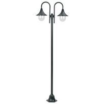 Sodo šviestuvas E27 220cm alium 2 žibintai tams žalias