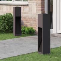 Saulės LED takų šviestuvas 2 pcs Juoda Šaltai valcuotas plienas