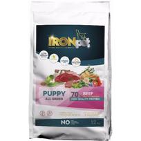 IRONpet BEEF Puppy All Breed vieno baltymo pašaras šunims iki 1 metų, Svoris 12 kg