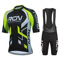 2023 Rcn komandos trumpomis rankovėmis dviratininko marškinėlių rinkinys Kvėpuojantis Mtb Ciclismo maillot Lauko sporto šortai su petnešėlėmis Vasariniai dviratininko drabužiai XXXXXL gray