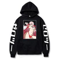 Rudens megztiniai Anime Zero Two Print Megztinis Moteriškas Unisex Oversized Hoody Harajuku Y2k Hoodie Kasdienis unisex megztinis paltas 2XL