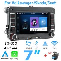 2Din Android Carplay GPS automobilinis multimedijos grotuvas, skirtas Volkswagen Golf Polo Tiguan Passat b7 b6/SEAT Leon/Skoda Octavia 2+64GB 1+32GB