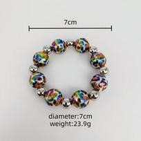 Temperament Laser Leopard Print Necklace Bracelet Set Fashion Personality Leopard Print Necklace Female
