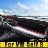 Automobilių priedai, skirti Volkswagen VW Golf 8 MK8 2022 2023 Prietaisų skydelio dangtis Venkite šviesių kilimėlių nuo saulės apsaugančių nuo UV spindulių kilimų A Black Side LHD