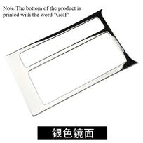 For Volkswagen Golf 7 2014- Interior Handbrake Water Cup Frame Decorative Panel Stainless Steel Decorative Patch Tools MK7 sidabras