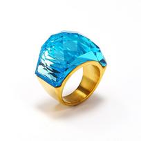 Titanium Steel Bold Gradient Ring Semi-Transparent Multi-Color Zircon Jewelry Edgy Stackable Everyday Accessories 9