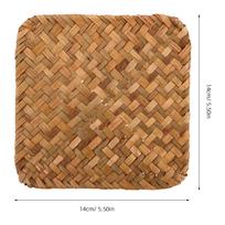 1 vnt. jūros žolių padėkliukas 20x20 cm, austas staltiesės padėkliukas, karščiui atsparus, neslystantis, valgomojo, virtuvės dekoras, kvadratiniai rotango padėkliukai, padėkliukas puodeliui