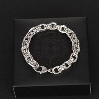 Crowe Cross Bracelet Hip Hop Trend Punk Retro Thai Silver Hipster Personality Couple Bracelet black