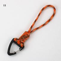 Paracord Keychain Lanyard Rotatable Buckle High Strength Parachute Cord Emergency Survival Backpack Triangle Key Ring Neck