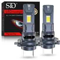 2Pcs 32000LM H4 LED Headlight Bulbs Mini Turbo H7 H11 LED H8 9005 HB3 9006 HB4 70W Car Fog light Hi/lo beam Headlamp Auto Plug&Play Lamp 6500K White H7