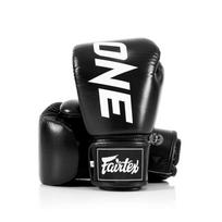 Fairtex tikros odos bokso pirštinės BGV1 ONE Juodos 14oz