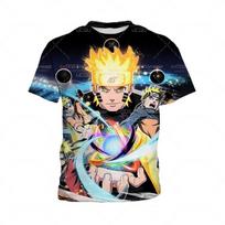 New High-Quality Summer Naruto Adult/Children's Fashionable T-shirt Daily Round Neck Short Sleeved Breathable Role-playing Top 110