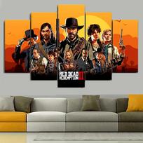 5 plokščių drobės sienos meno plakatas tapyba Red Dead Redemption 2 žaidimo tapetai namų dekoras svetainės paveikslo spaudinys sienos meno darbas 20x35 20x45 20x55cm