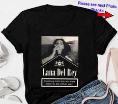 Lana Del Rey Rockwell Smoking Unisex Shirt 2XL gray