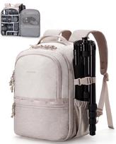 BAGSMART Kuprinė fotoaparatui fotografams DSLR SLR fotoaparatų kuprinės Vandeniui atspari kuprinė, talpinanti iki 12,9  iPad, su trikojo laikikliu L25.9W16H36CM smėlis