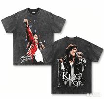 Michael Jackson skalbinti marškinėliai Visų sezonų drabužiai aukštos kokybės asmenybė Drabužiai Dydis plius Unisex Naujas modelis Skalbinti Vintažiniai Laisvi L