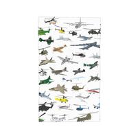 Various Colorful Airplanes and Helicopters Soft Face Towel Quick Dry Pool Bath Cotton Towels Absorbent W40*H60(CM)