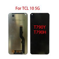 LCD ekranas TCL 10 5G LCD ekranui, jutiklinis ekranas, skaitmenizatorius, pilnas mazgas, atsarginė dalis juoda